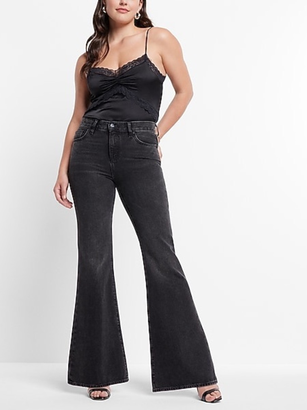 Express High Rise Flare Jeans - Picture 8 of 8